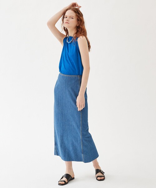 TOMORROWLAND （トゥモローランド）の「プレーンリネン ノースリーブプルオーバー（ニット/セーター・レディース・ブルー/ミント/ライトピンク/イエロー/ホワイト/チャコールグレー・S）」の7枚目の写真