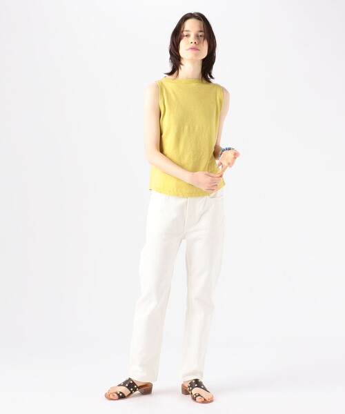 TOMORROWLAND （トゥモローランド）の「プレーンリネン ノースリーブプルオーバー（ニット/セーター・レディース・ブルー/ミント/ライトピンク/イエロー/ホワイト/チャコールグレー・S）」の8枚目の写真