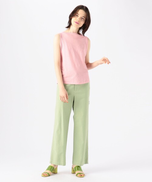 TOMORROWLAND （トゥモローランド）の「プレーンリネン ノースリーブプルオーバー（ニット/セーター・レディース・ブルー/ミント/ライトピンク/イエロー/ホワイト/チャコールグレー・S）」の9枚目の写真