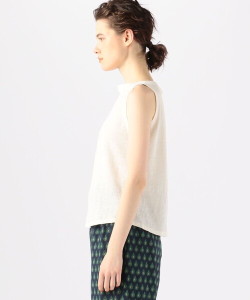 TOMORROWLAND （トゥモローランド）の「プレーンリネン ノースリーブプルオーバー（ニット/セーター・レディース・ブルー/ミント/ライトピンク/イエロー/ホワイト/チャコールグレー・S）」の12枚目の写真