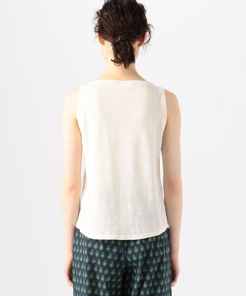 TOMORROWLAND （トゥモローランド）の「プレーンリネン ノースリーブプルオーバー（ニット/セーター・レディース・ブルー/ミント/ライトピンク/イエロー/ホワイト/チャコールグレー・S）」の13枚目の写真