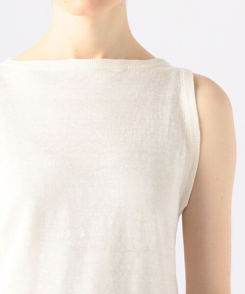TOMORROWLAND （トゥモローランド）の「プレーンリネン ノースリーブプルオーバー（ニット/セーター・レディース・ブルー/ミント/ライトピンク/イエロー/ホワイト/チャコールグレー・S）」の15枚目の写真