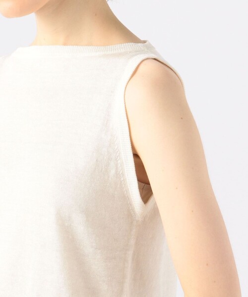 TOMORROWLAND （トゥモローランド）の「プレーンリネン ノースリーブプルオーバー（ニット/セーター・レディース・ブルー/ミント/ライトピンク/イエロー/ホワイト/チャコールグレー・S）」の16枚目の写真