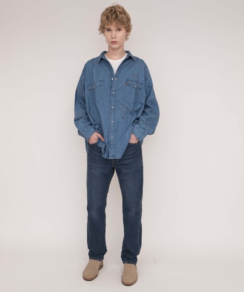 Levi's（リーバイス）の「OVERSIZE BARSTOW WESTERN RED CAST STONE（シャツ/ブラウス・メンズ・インディゴブルー・S/M/L/XL）」の11枚目の写真