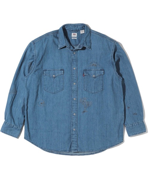 Levi's（リーバイス）の「OVERSIZE BARSTOW WESTERN RED CAST STONE（シャツ/ブラウス・メンズ・インディゴブルー・S/M/L/XL）」の10枚目の写真