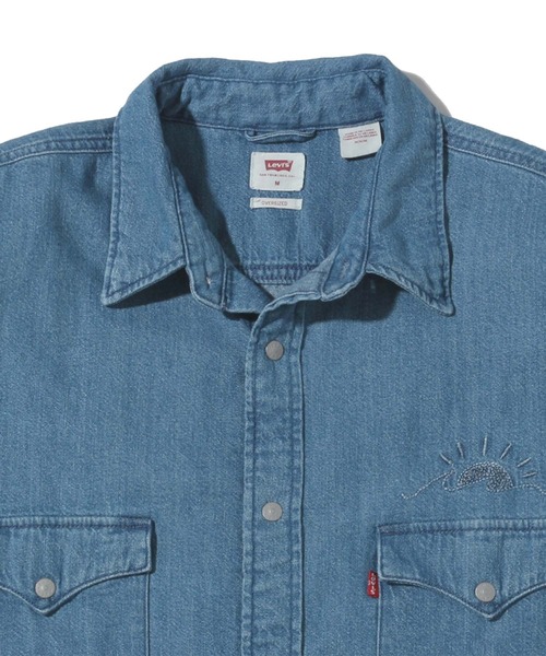Levi's（リーバイス）の「OVERSIZE BARSTOW WESTERN RED CAST STONE（シャツ/ブラウス・メンズ・インディゴブルー・S/M/L/XL）」の8枚目の写真