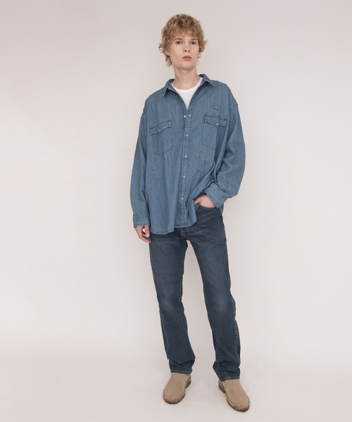 Levi's（リーバイス）の「OVERSIZE BARSTOW WESTERN RED CAST STONE（シャツ/ブラウス・メンズ・インディゴブルー・S/M/L/XL）」の15枚目の写真