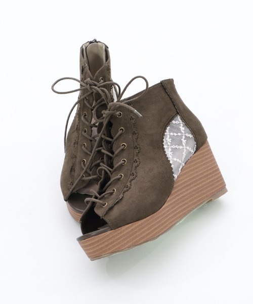 レースアップブーサン サンダル サンダル Femme アクシーズファム のファッション シューズ Axes Axes