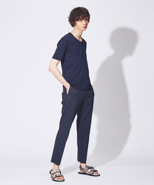 ABAHOUSE(アバハウス)の「【FLEX COOL】超接触冷感 スムースVネック Tシャツ(Tシャツ/カットソー・メンズ・オフホワイト/グレイッシュブルー/ダークネイビー/ダークオレンジ・44/46/48/50)」の14枚目の写真