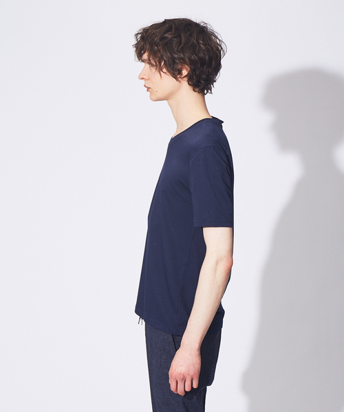 ABAHOUSE(アバハウス)の「【FLEX COOL】超接触冷感 スムースVネック Tシャツ(Tシャツ/カットソー・メンズ・オフホワイト/グレイッシュブルー/ダークネイビー/ダークオレンジ・44/46/48/50)」の18枚目の写真