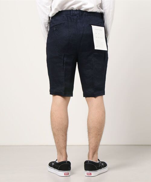 TEXTURE WE MADE（テクスチャーウィーメイド）の「INDIGO LINEN SHORTS：インディゴリネンショーツ（その他パンツ・メンズ・インディゴブルー・28inch/30inch/32inch）」の4枚目の写真