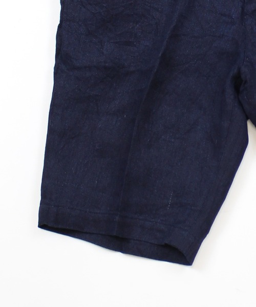 TEXTURE WE MADE（テクスチャーウィーメイド）の「INDIGO LINEN SHORTS：インディゴリネンショーツ（その他パンツ・メンズ・インディゴブルー・28inch/30inch/32inch）」の3枚目の写真