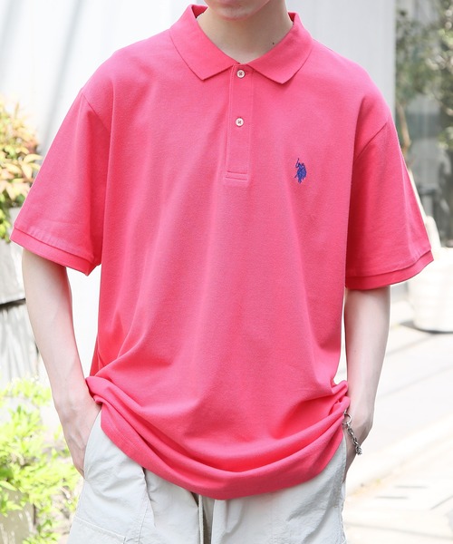 セール】【U.S. POLO ASSN.】pony embroidery POLO shirts / ワン