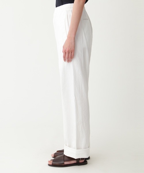 美品 LINEN COTTON TWILL トラウザー リネン パンツ ホワイト MARGARET HOWELL（マーガレットハウエル）の「LINEN COTTON