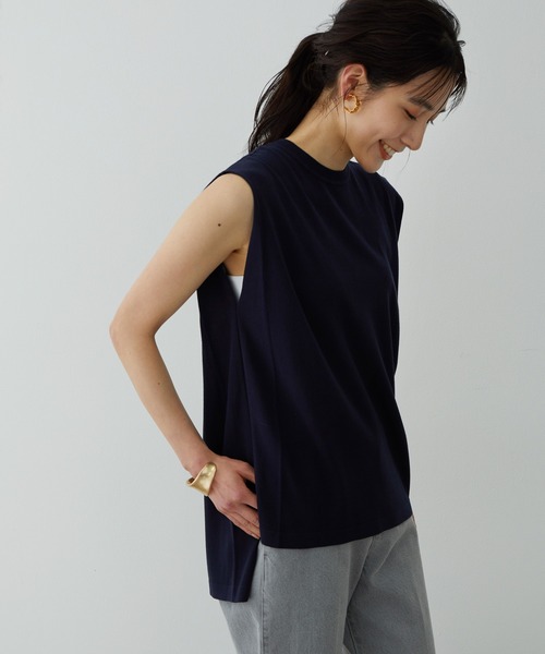 SALON adam et rope'（サロン アダム エ ロペ）の「SMART ICEノースリーブニット（ニット/セーター・レディース・パープル/ネイビー/ブルー系その他4・FREE）」の10枚目の写真