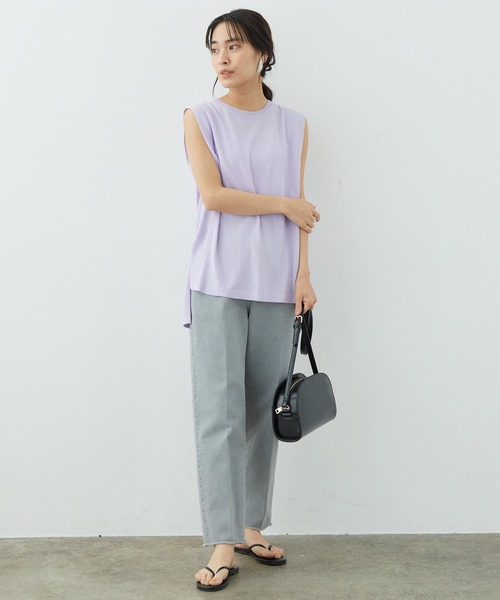 SALON adam et rope'（サロン アダム エ ロペ）の「SMART ICEノースリーブニット（ニット/セーター・レディース・パープル/ネイビー/ブルー系その他4・FREE）」の16枚目の写真