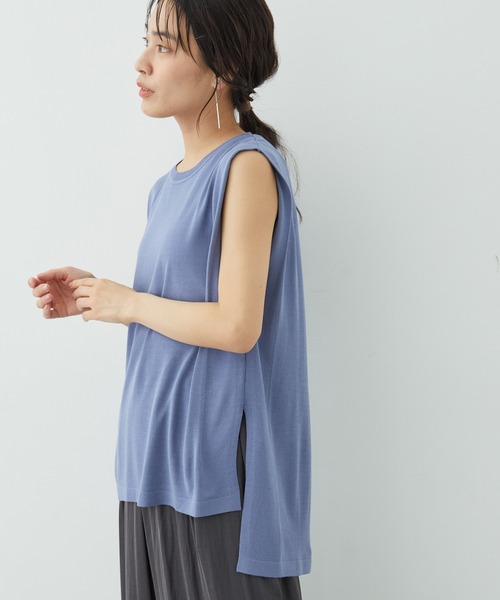 SALON adam et rope'（サロン アダム エ ロペ）の「SMART ICEノースリーブニット（ニット/セーター・レディース・パープル/ネイビー/ブルー系その他4・FREE）」の20枚目の写真