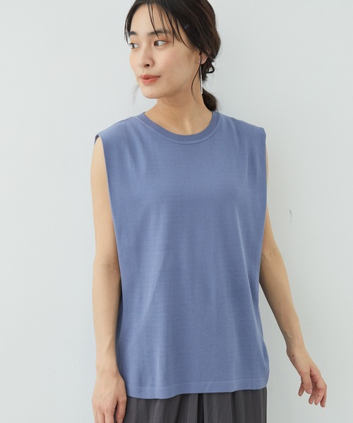 SALON adam et rope'（サロン アダム エ ロペ）の「SMART ICEノースリーブニット（ニット/セーター・レディース・パープル/ネイビー/ブルー系その他4・FREE）」の22枚目の写真