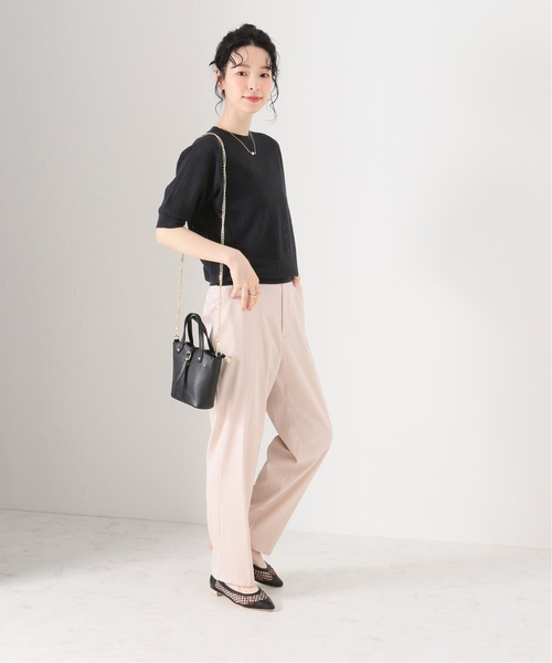 La TOTALITE(ラトータリテ)の「透かし柄プルオーバー【手洗い可能】◆(ニット/セーター・レディース・ブラック/ベージュ/ラベンダー・FREE)」の6枚目の写真