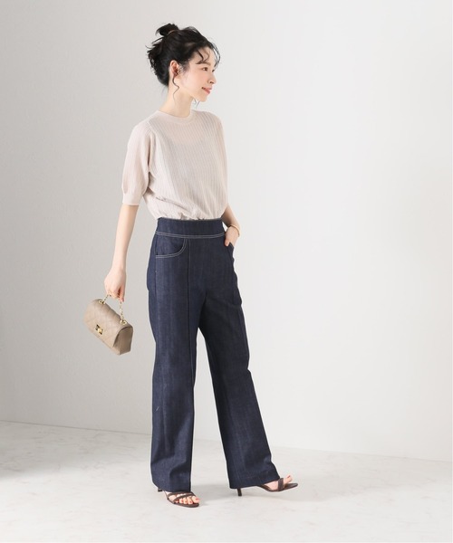 La TOTALITE(ラトータリテ)の「透かし柄プルオーバー【手洗い可能】◆(ニット/セーター・レディース・ブラック/ベージュ/ラベンダー・FREE)」の15枚目の写真