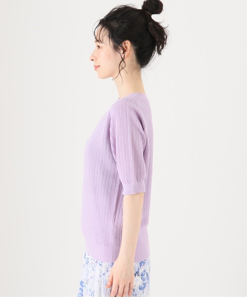 La TOTALITE(ラトータリテ)の「透かし柄プルオーバー【手洗い可能】◆(ニット/セーター・レディース・ブラック/ベージュ/ラベンダー・FREE)」の9枚目の写真