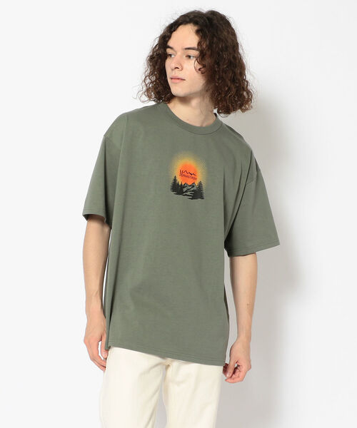 MANASTASH(マナスタッシュ)の「MANASTASH/マナスタッシュ RECYCLED TEE DAY BREAK リサイクルティーデイブレイク(Tシャツ/カットソー・メンズ・ホワイト/セージグリーン・X-LARGE/MEDIUM/LARGE)」の9枚目の写真