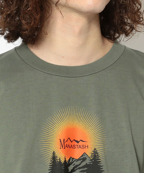 MANASTASH(マナスタッシュ)の「MANASTASH/マナスタッシュ RECYCLED TEE DAY BREAK リサイクルティーデイブレイク(Tシャツ/カットソー・メンズ・ホワイト/セージグリーン・X-LARGE/MEDIUM/LARGE)」の11枚目の写真