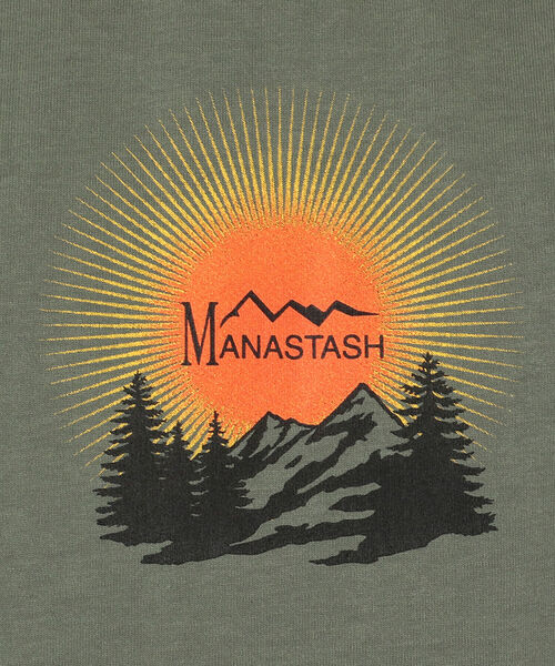 MANASTASH(マナスタッシュ)の「MANASTASH/マナスタッシュ RECYCLED TEE DAY BREAK リサイクルティーデイブレイク(Tシャツ/カットソー・メンズ・ホワイト/セージグリーン・X-LARGE/MEDIUM/LARGE)」の12枚目の写真