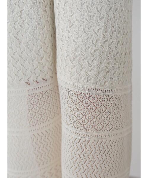 AMERICAN HOLIC(アメリカンホリック)の「透かしレース編みワイドパンツ(その他パンツ・レディース・ブラック/アイボリー・L/M)」の21枚目の写真