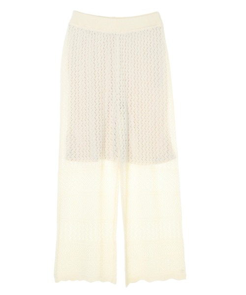 AMERICAN HOLIC(アメリカンホリック)の「透かしレース編みワイドパンツ(その他パンツ・レディース・ブラック/アイボリー・L/M)」の11枚目の写真