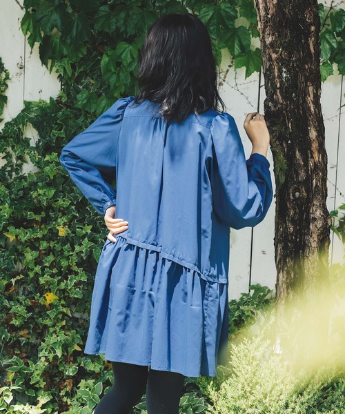 MILKFED.（ミルクフェド）の「TIERED TUNIC（チュニック・レディース・ブルー/ホワイト/ブラウン・ONE SIZE）」の10枚目の写真