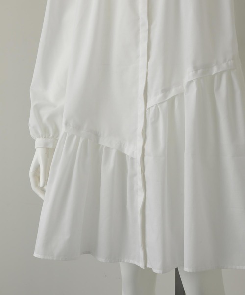 MILKFED.（ミルクフェド）の「TIERED TUNIC（チュニック・レディース・ブルー/ホワイト/ブラウン・ONE SIZE）」の6枚目の写真