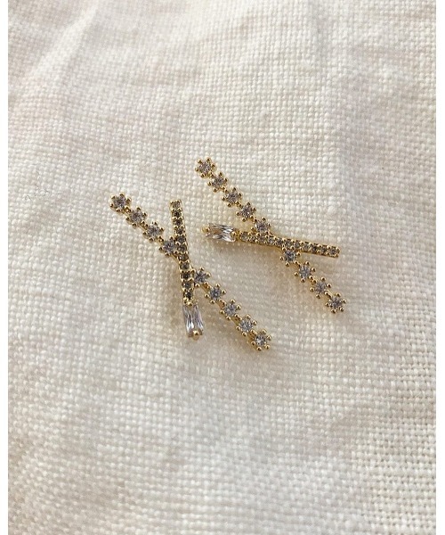 mou(モウ)の「クロスストーンスティックピアス(ピアス(両耳用)・レディース・ゴールド・FREE)」の7枚目の写真