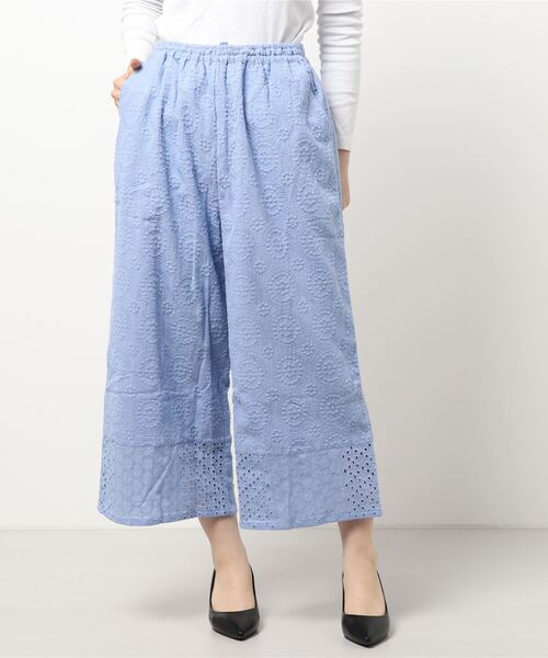 チャイハネ（チャイハネ）の「【チャイハネ】yul 総刺繍コットンワイドパンツ（その他パンツ・レディース・ホワイト/パープル/カーキ・FREE）」の4枚目の写真