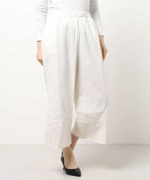 チャイハネ（チャイハネ）の「【チャイハネ】yul 総刺繍コットンワイドパンツ（その他パンツ・レディース・ホワイト/パープル/カーキ・FREE）」の12枚目の写真