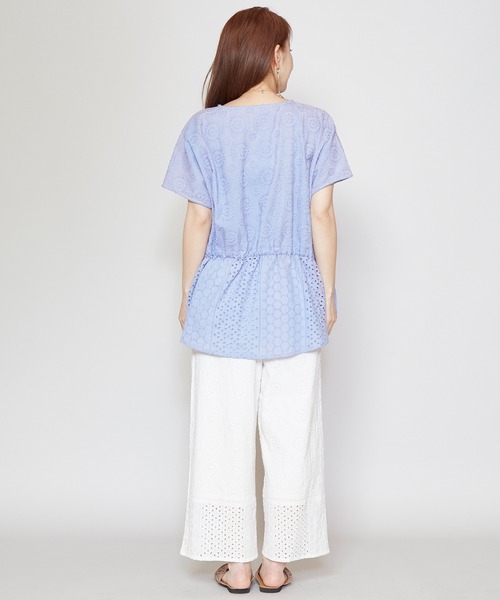 チャイハネ（チャイハネ）の「【チャイハネ】yul 総刺繍コットンワイドパンツ（その他パンツ・レディース・ホワイト/パープル/カーキ・FREE）」の15枚目の写真