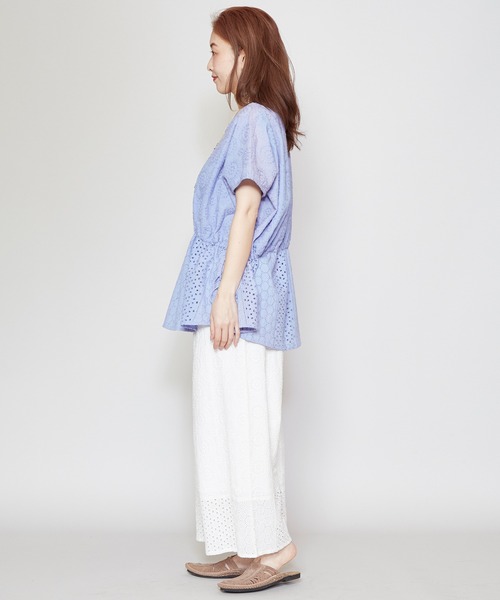 チャイハネ（チャイハネ）の「【チャイハネ】yul 総刺繍コットンワイドパンツ（その他パンツ・レディース・ホワイト/パープル/カーキ・FREE）」の16枚目の写真