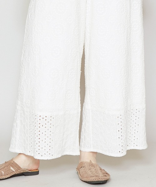 チャイハネ（チャイハネ）の「【チャイハネ】yul 総刺繍コットンワイドパンツ（その他パンツ・レディース・ホワイト/パープル/カーキ・FREE）」の17枚目の写真