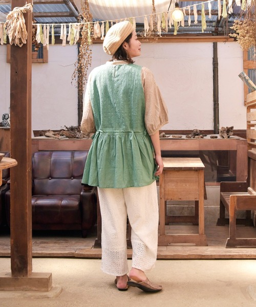 チャイハネ（チャイハネ）の「【チャイハネ】yul 総刺繍コットンワイドパンツ（その他パンツ・レディース・ホワイト/パープル/カーキ・FREE）」の21枚目の写真