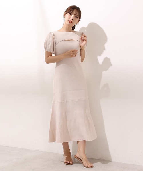アンサンブル ニット ワンピース ロング サマーニット 春夏 ワンピース ロング 夏 アンサンブル ニット サマーニット 春