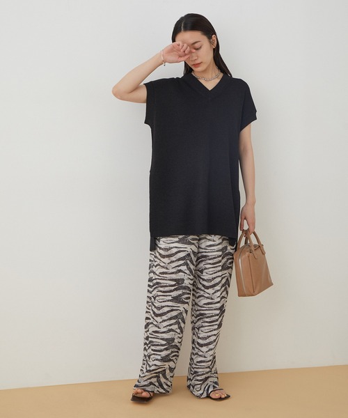 AER ADAM ET ROPE - アダムエロペ   ストローヤーンニットプルオーバー ADAM ET ROPE'（アダムエロペ）の「【セットアップ対応