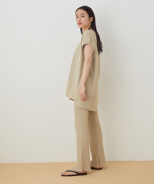 ADAM ET ROPE'(アダムエロペ)の「【セットアップ対応】ストローヤーンニットプルオーバー(ニット/セーター・レディース・ブラック/ベージュ系その他・FREE)」の16枚目の写真