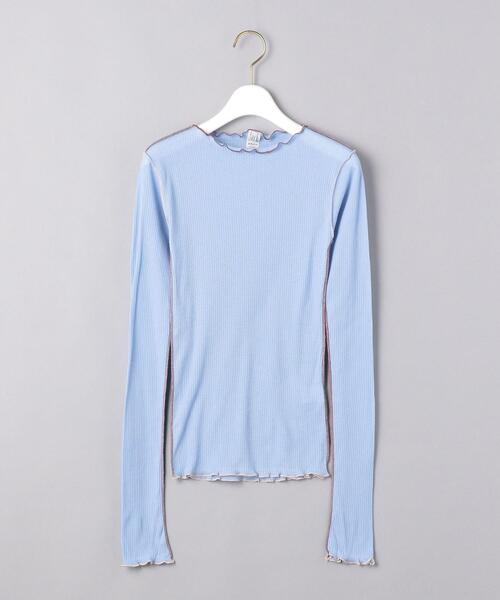 BASERANGE（ベースレンジ）の「＜BASERANGE（ベースレンジ）＞VIEN ロングスリーブ カットソー 21AW（Tシャツ/カットソー・レディース・ライトブルー/オフホワイト/オリーブ/ブラック・SMALL）」の4枚目の写真