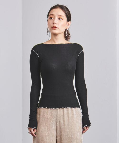 BASERANGE（ベースレンジ）の「＜BASERANGE（ベースレンジ）＞VIEN ロングスリーブ カットソー 21AW（Tシャツ/カットソー・レディース・ライトブルー/オフホワイト/オリーブ/ブラック・SMALL）」の5枚目の写真