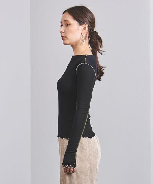 BASERANGE（ベースレンジ）の「＜BASERANGE（ベースレンジ）＞VIEN ロングスリーブ カットソー 21AW（Tシャツ/カットソー・レディース・ライトブルー/オフホワイト/オリーブ/ブラック・SMALL）」の6枚目の写真