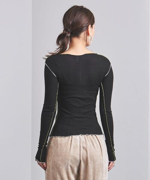 BASERANGE（ベースレンジ）の「＜BASERANGE（ベースレンジ）＞VIEN ロングスリーブ カットソー 21AW（Tシャツ/カットソー・レディース・ライトブルー/オフホワイト/オリーブ/ブラック・SMALL）」の7枚目の写真