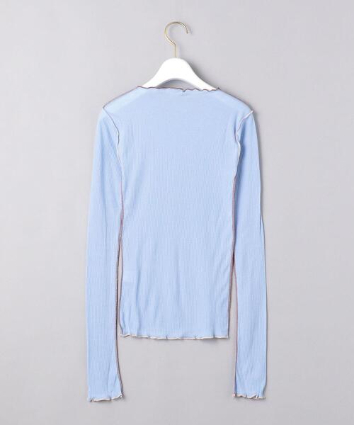 BASERANGE（ベースレンジ）の「＜BASERANGE（ベースレンジ）＞VIEN ロングスリーブ カットソー 21AW（Tシャツ/カットソー・レディース・ライトブルー/オフホワイト/オリーブ/ブラック・SMALL）」の9枚目の写真