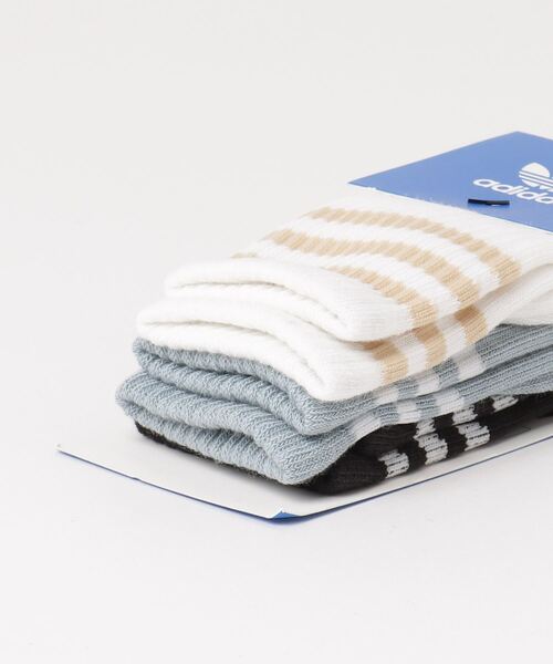 adidas（アディダス）の「クルーソックス 3足組 / アディダスオリジナルス adidas Originals（ソックス/靴下・キッズ・ホワイト×ブラック/ホワイト/ホワイト系その他/ブルー/イエロー系その他/ブラック/ホワイト×ブルー/ブラック系その他/オレンジ/レッド系その他/レッド/ブルー系その他/ホワイト系その他2・kids-XL/kids-S/kids-M/SMALL/kids-XXL/kids-L/kids-XS）」の15枚目の写真