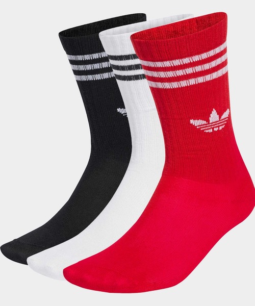 adidas（アディダス）の「クルーソックス 3足組 / アディダスオリジナルス adidas Originals（ソックス/靴下・キッズ・ホワイト×ブラック/ホワイト/ホワイト系その他/ブルー/イエロー系その他/ブラック/ホワイト×ブルー/ブラック系その他/オレンジ/レッド系その他/レッド/ブルー系その他/ホワイト系その他2・kids-XL/kids-S/kids-M/SMALL/kids-XXL/kids-L/kids-XS）」の11枚目の写真