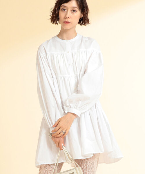 Ray BEAMS（レイビームス）の「Ray BEAMS / ティアード ギャザー ミニ ワンピース（ワンピース・レディース・ホワイト/ブラック/ミント・ONE SIZE）」の17枚目の写真